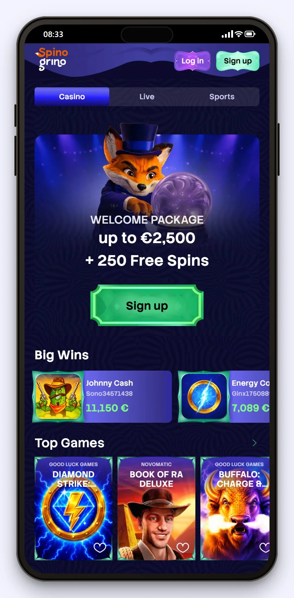google pay casinos: Spinogrino mobiele site
