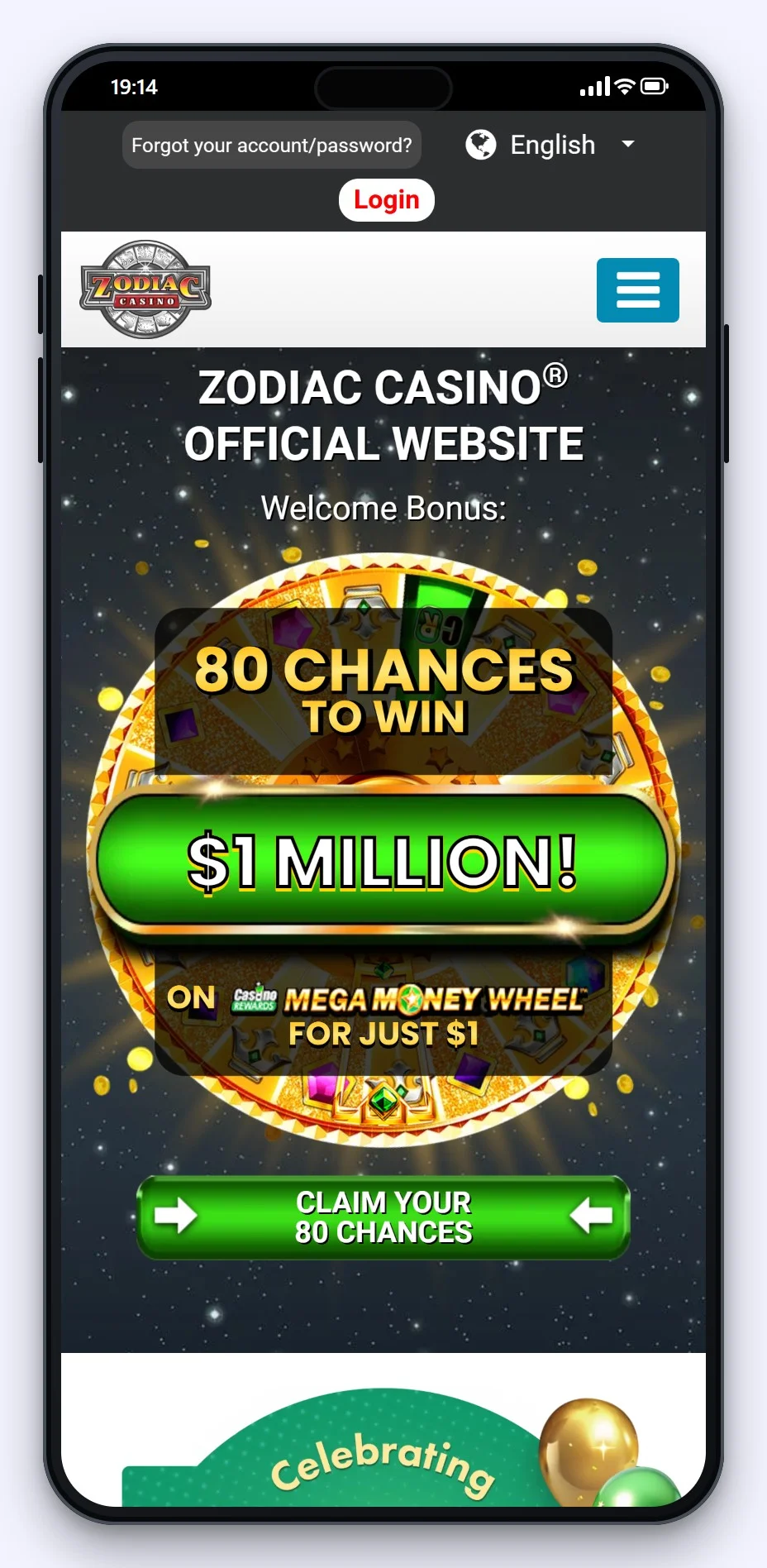 online casino google pay: Zodiac Casino mobile lobby