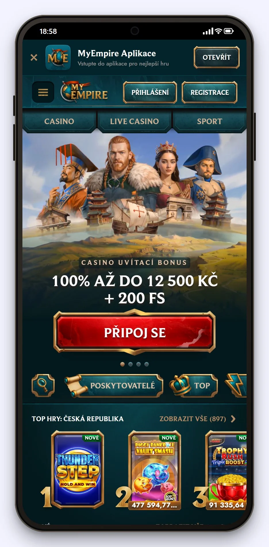 google pay online casino: MyEmpire lobby v mobilu
