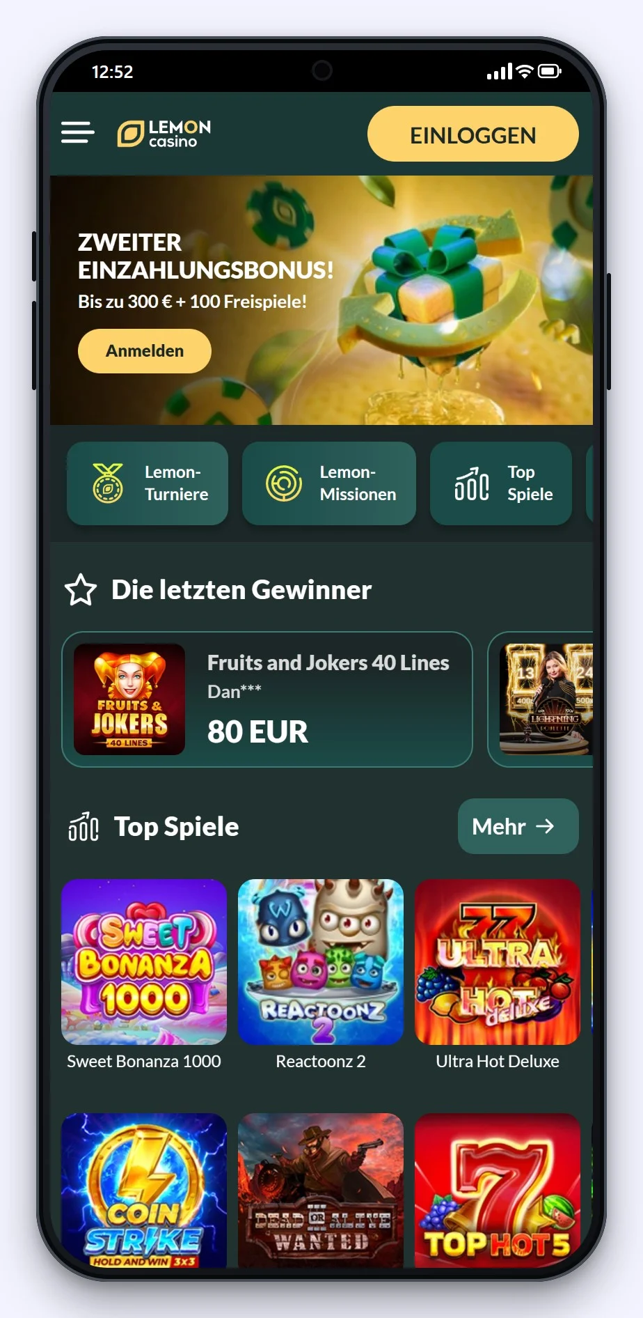 google pay casino: Lemon Casino mobile Lobby