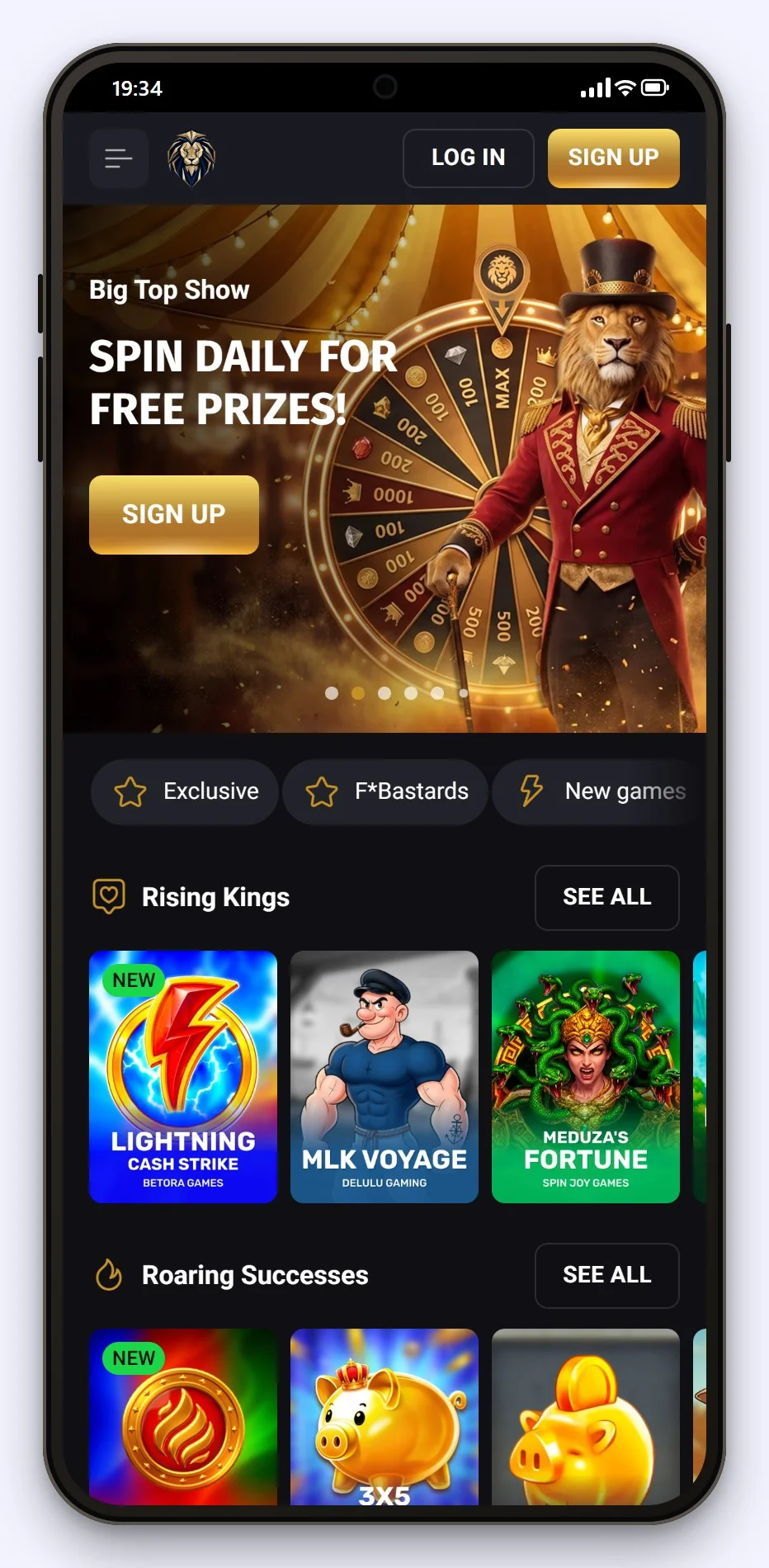 online casino google pay: Fortune Play mobile lobby