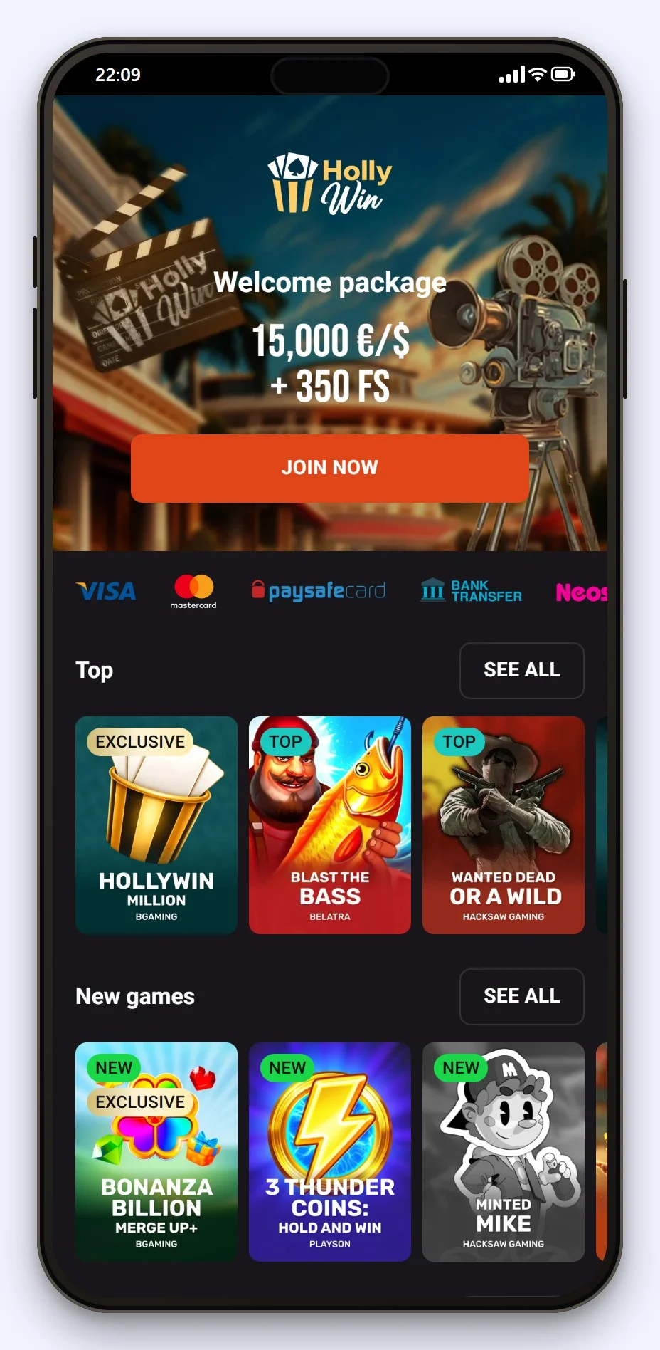google pay kasína slovensko: Hollywin v mobile
